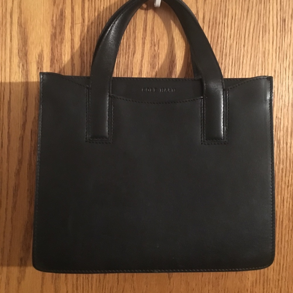 Small black leather Cole Haan purse